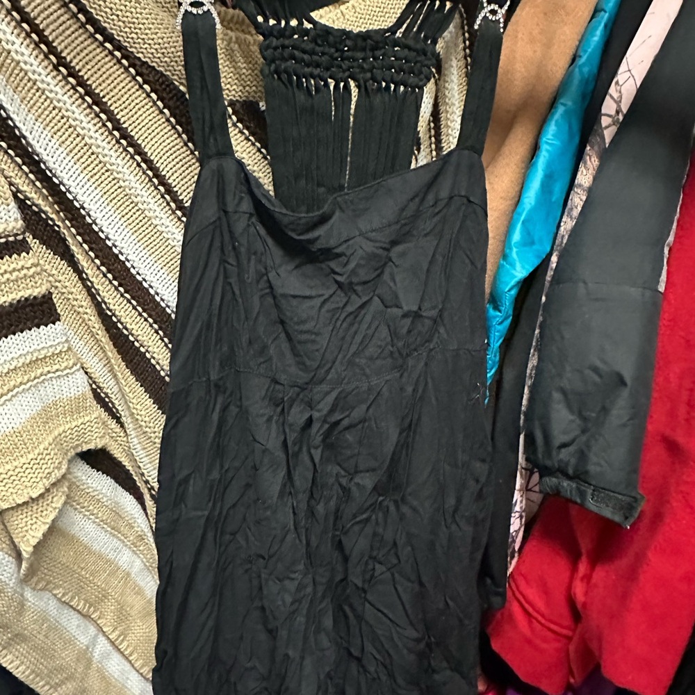 Charlotte Russe Black Dress with Crochet Accents